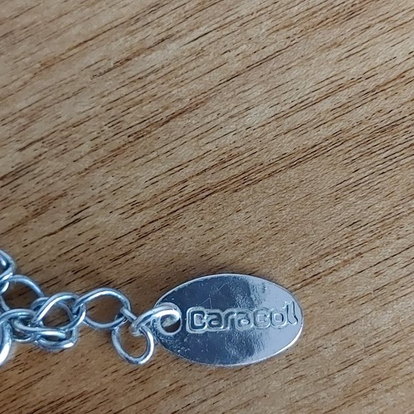 Caracol Mother of Pearl Pendant Necklace Rope Style Chain Contemporary - Picture 6 of 6